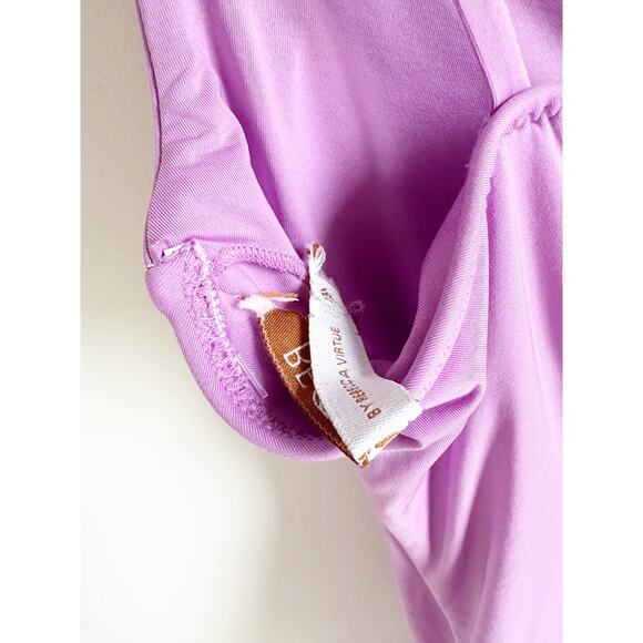 Becca Color Code Viviana Plunge One Piece Swimsuit Lavender Purple Size 4 - Picture 6 of 7
